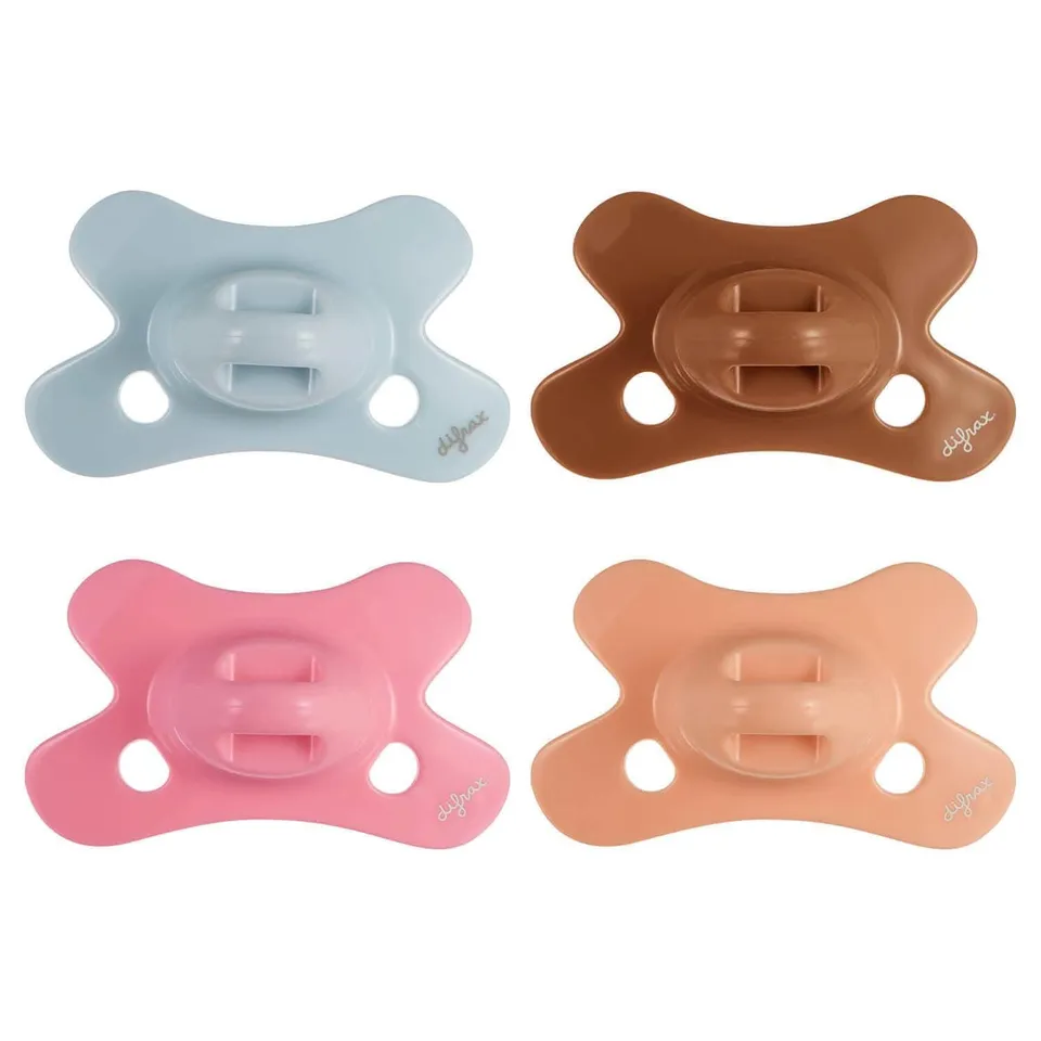 difrax-pure-natural-0-6-mois-lot-de-4-sucettes-sym-triques-ice-clay-blossom-bric image 1