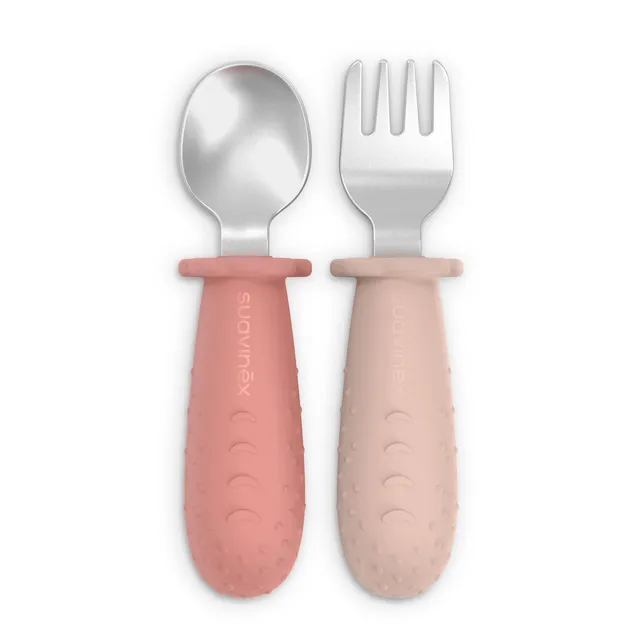 suavinex-couverts-d-apprentissage-b-b-6-mois-pack-cuill-re-et-fourchette-inox-av image 1