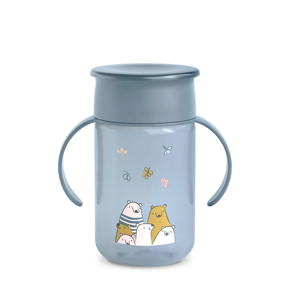 suavinex-magic-cup-bears-bleu-tasse-apprentissage-360-340-ml-avec-poign-es-et-co image 1
