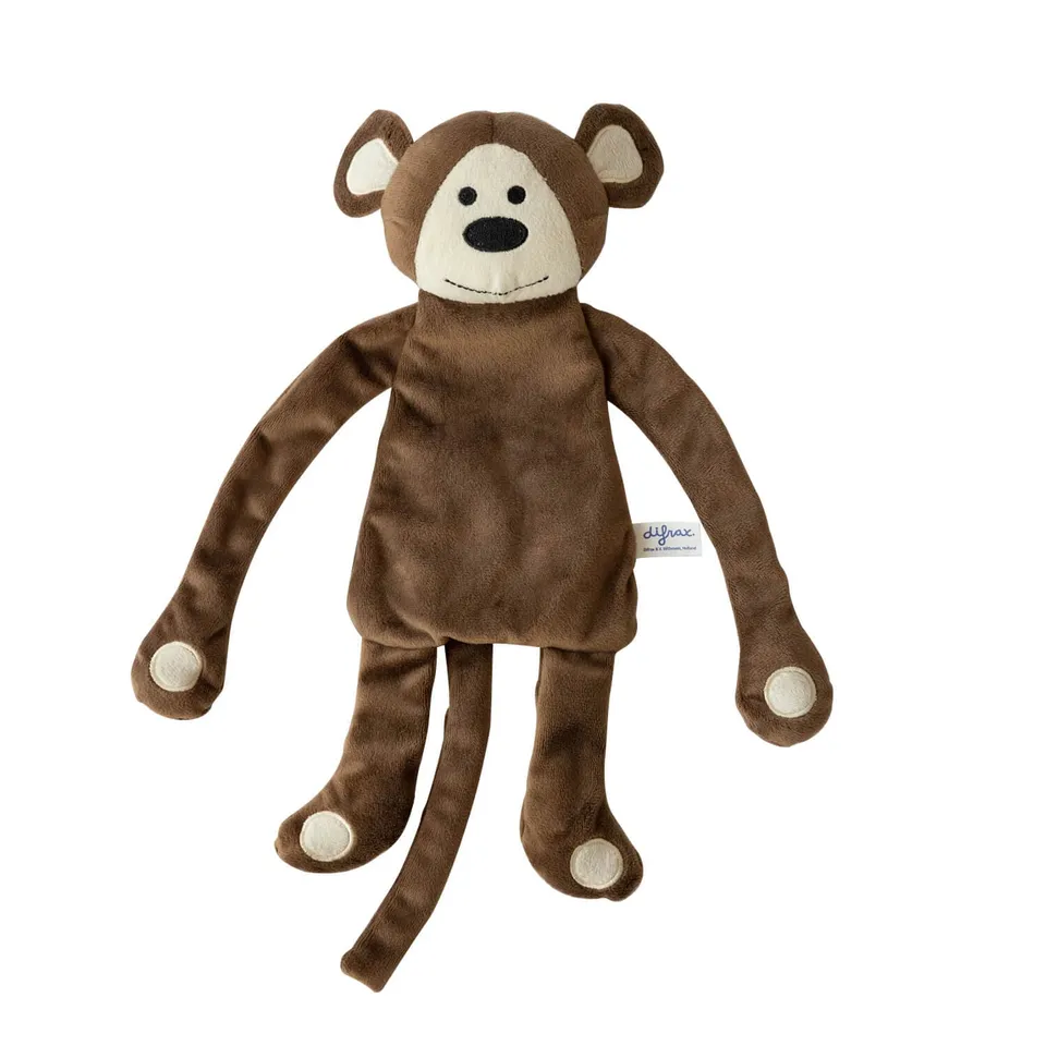 difrax-aap-mario-doudou-plat-singe-en-peluche-douce-43-cm-d-s-la-naissance image 1