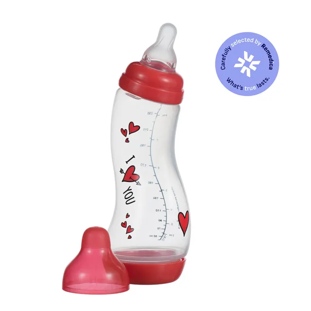 difrax-anti-colic-s-babyfles-natural-250-ml-biberon-anti-coliques-i-love-you-d-s image 1
