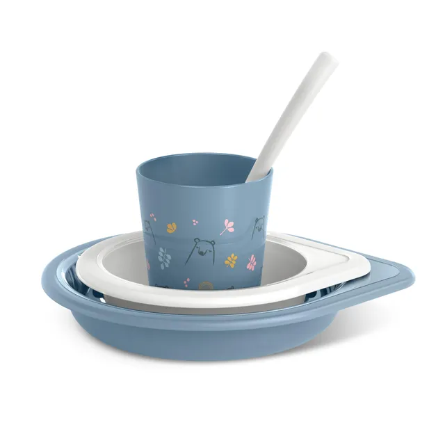 suavinex-bears-set-vaisselle-apprentissage-b-b-6-mois-4-pi-ces-assiette-plate-45 image 1
