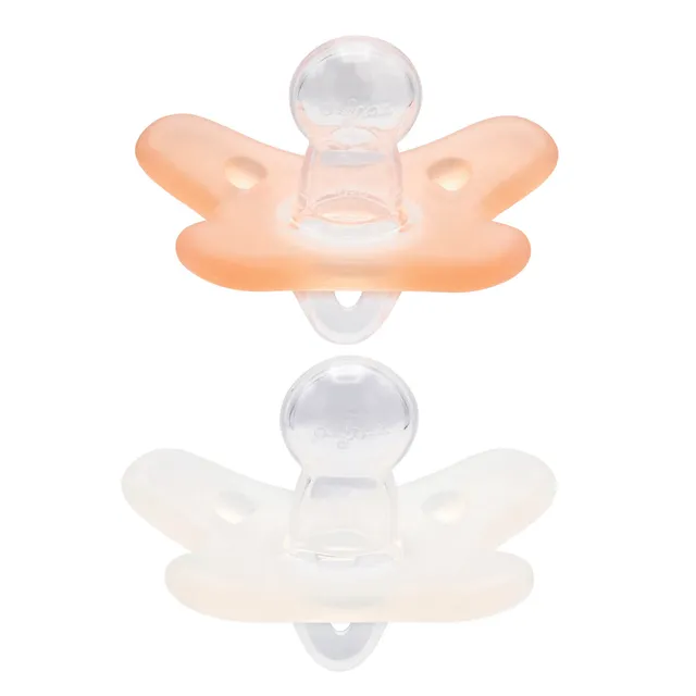 difrax-natural-sucette-en-silicone-0-6-mois-lot-de-2-forme-papillon-nez-libre-d- image 1