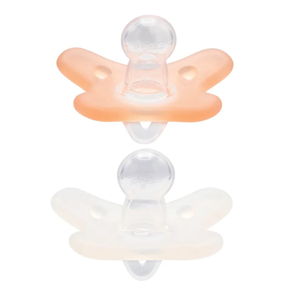 difrax-natural-sucette-en-silicone-0-6-mois-lot-de-2-forme-papillon-nez-libre-d- image 1