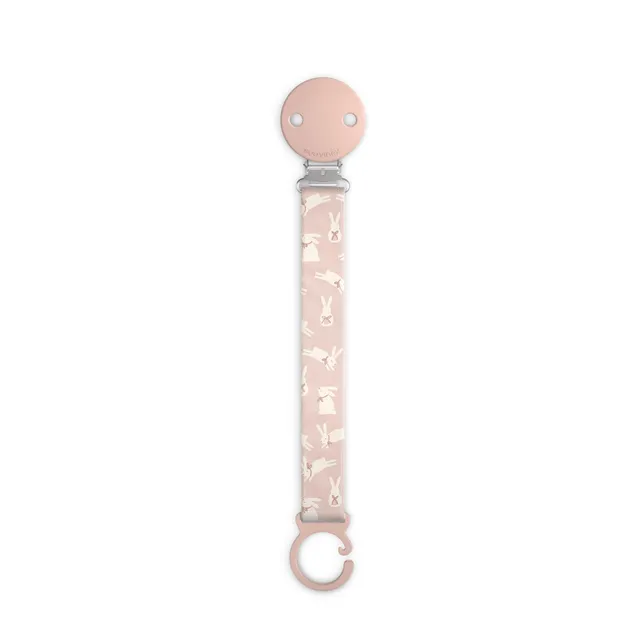 suavinex-attache-sucette-en-tissu-wonderland-rose-lapin-cha-ne-r-versible-avec-c image 1