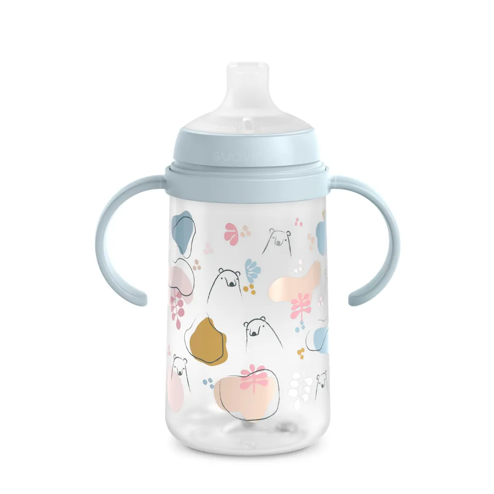 suavinex-bears-bleu-tasse-apprentissage-270-ml-avec-bec-souple-silicone-poign-es image 1