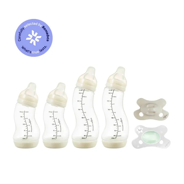 difrax-newborn-starterset-anti-colic-s-babyflessen-2-x-170-ml-2-x-250-ml-ivory-2 image 1