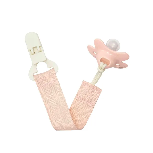 difrax-pure-attache-sucette-avec-clip-v-tement-coloris-blossom-caramel-popcorn-s image 1