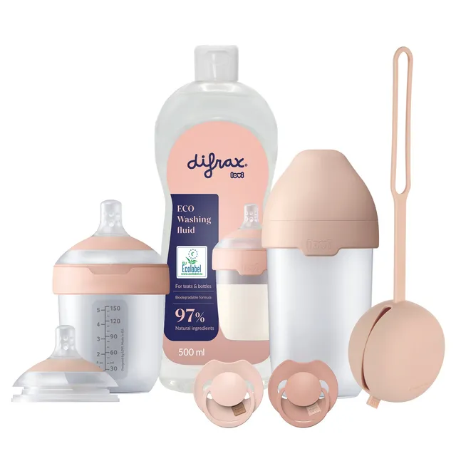 difrax-deluxe-babyset-nude-coffret-biberons-t-tines-et-sucette-d-s-la-naissance image 1