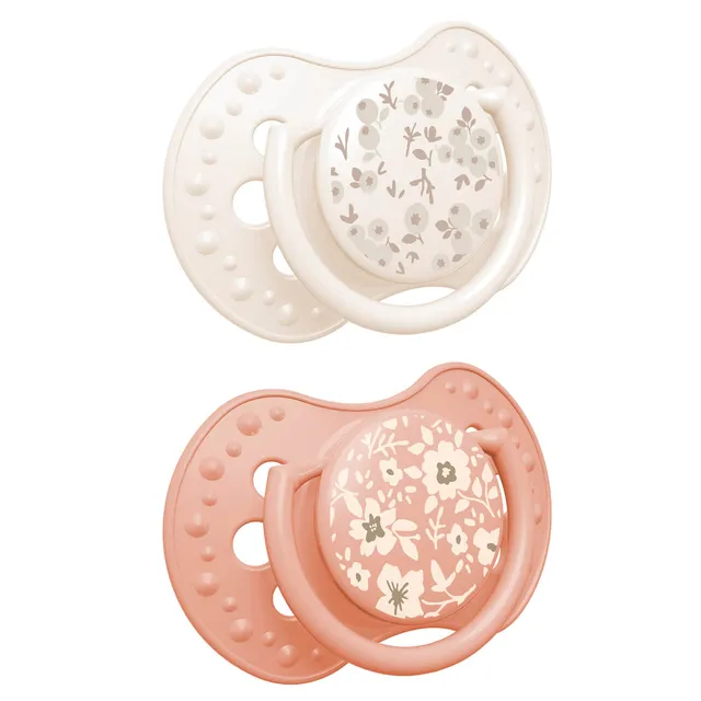 difrax-lovi-sucette-dynamique-18-mois-blossom-t-tine-silicone-multicouche-dynami image 1