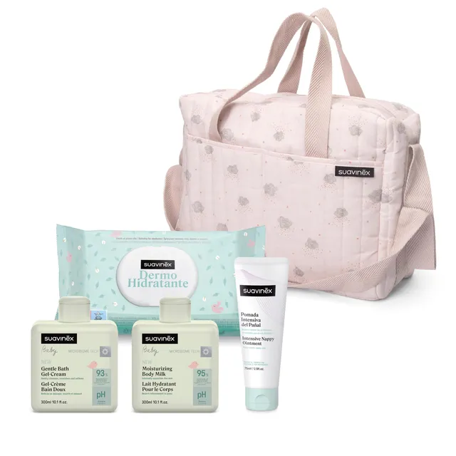 suavinex-sac-langer-b-b-avec-coffret-cosm-tique-naissance-gel-lavant-doux-300-ml image 1