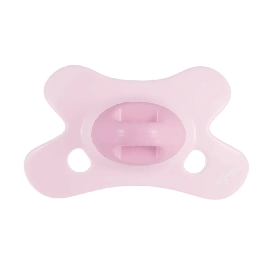 difrax-sucette-natural-0-6-mois-gems-sucette-sym-trique-en-silicone-couleurs-pie image 1