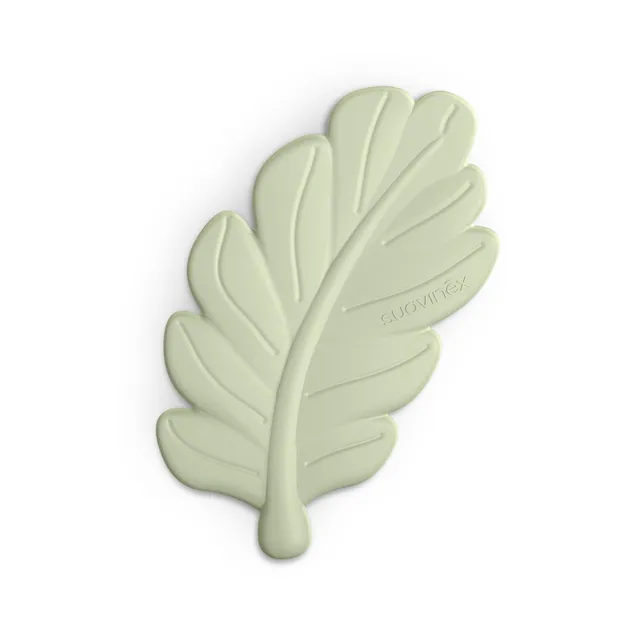 suavinex-anneau-de-dentition-poetry-en-silicone-monobloc-texture-et-reliefs-vert image 1