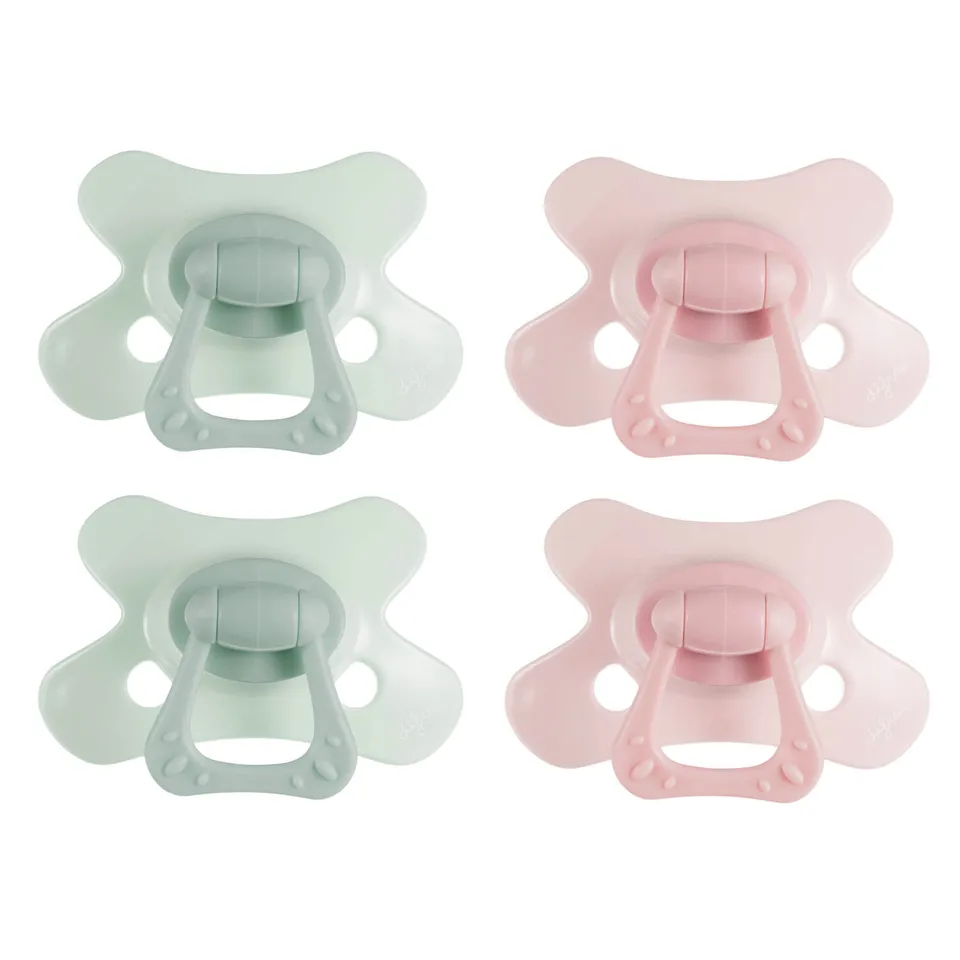 difrax-sucette-dental-6-mois-gems-green-jade-pink-opal-lot-de-4-t-tine-dentaire image 1