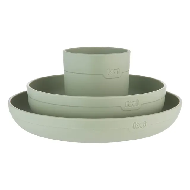 difrax-lovi-set-repas-avec-gobelet-assiette-bol-et-gobelet-ouvert-d-s-6-mois image 1