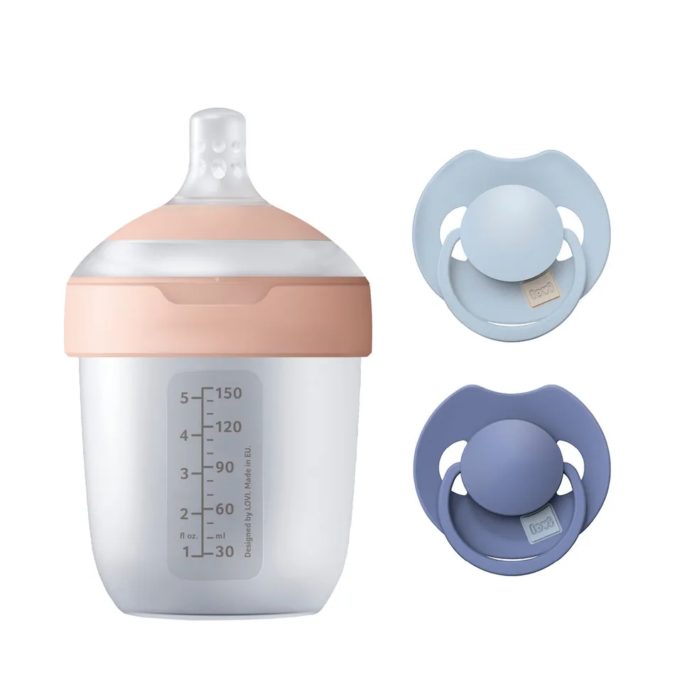 difrax-mijn-eerste-babyset-coffret-naissance-biberon-mammafeel-150-ml-2-t-tines- image 1
