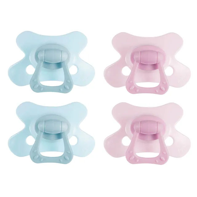 difrax-sucette-dental-12-mois-gems-blue-topaz-rose-quartz-4-pi-ces image 1
