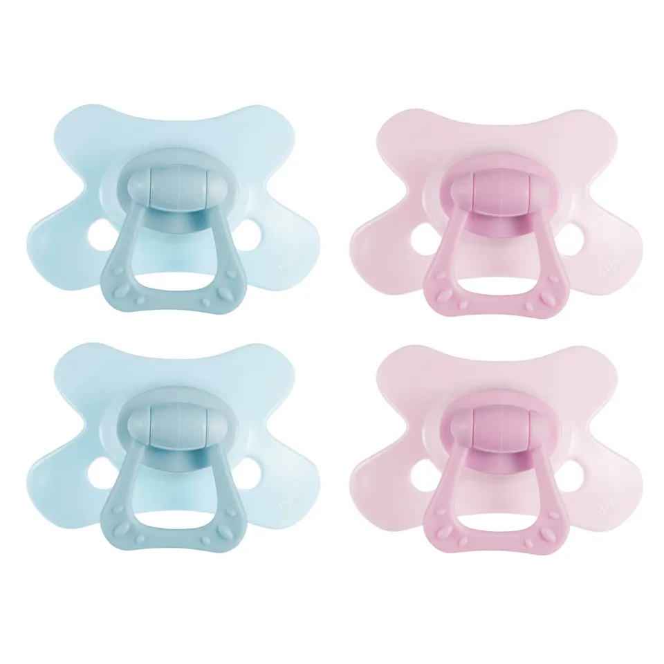 difrax-sucette-dental-12-mois-gems-blue-topaz-rose-quartz-4-pi-ces image 1