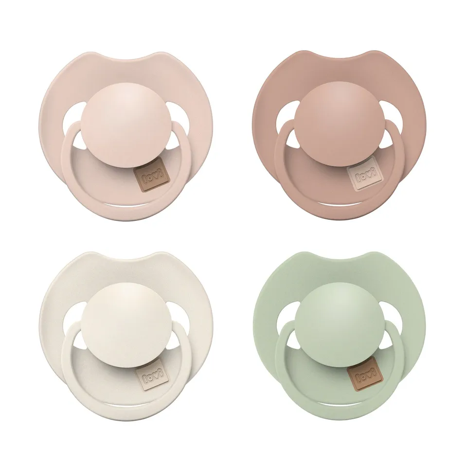 difrax-sucette-dynamique-prime-0-6-mois-lot-de-4-coconut-pistachio-et-nude-blush image 1