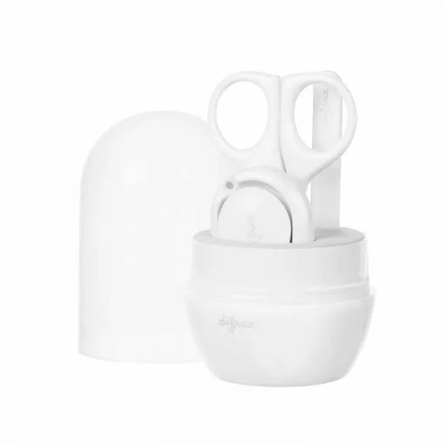 difrax-baby-manicure-deluxe-coffret-manucure-b-b-avec-ciseaux-bouts-ronds-coupe- image 1