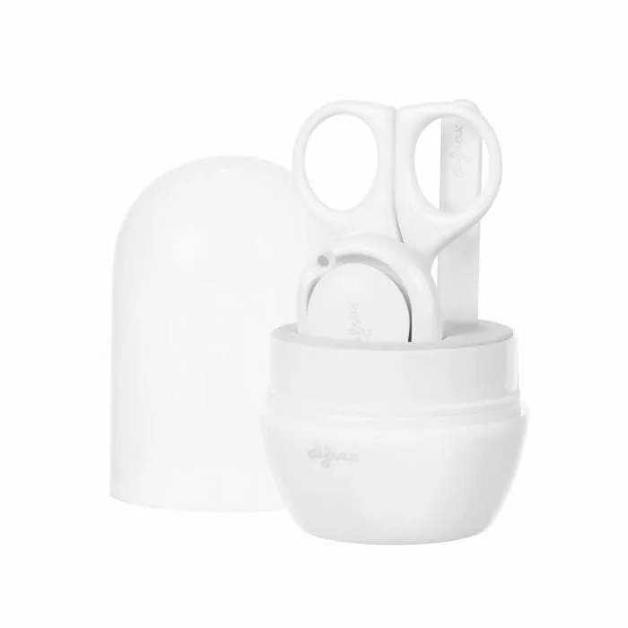 difrax-baby-manicure-deluxe-coffret-manucure-b-b-avec-ciseaux-bouts-ronds-coupe- image 1