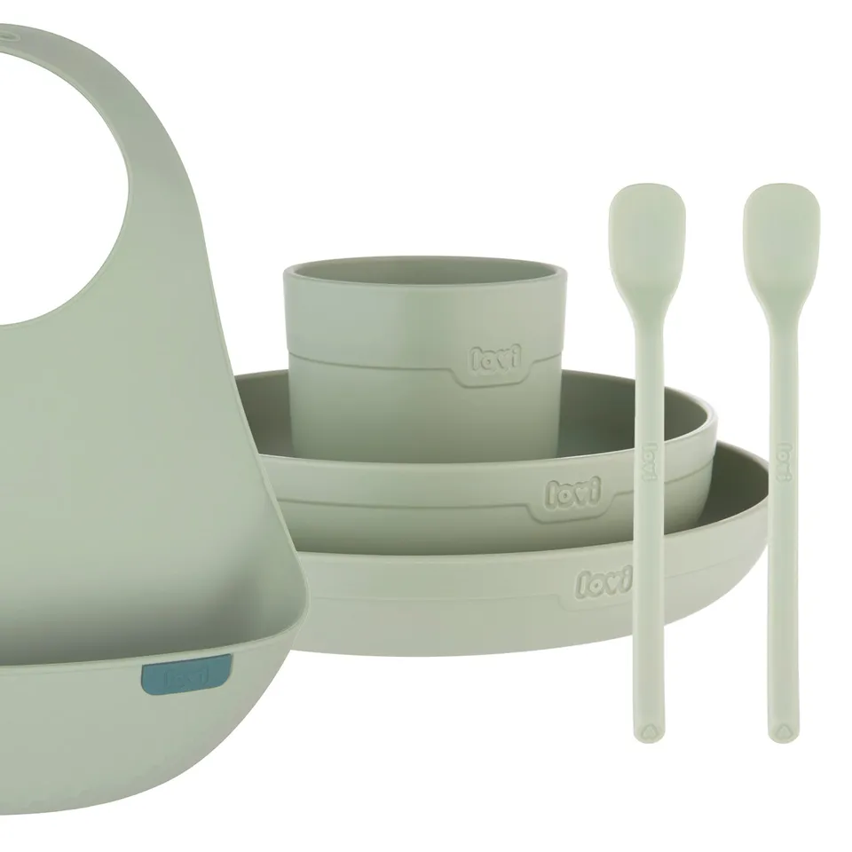 difrax-set-repas-et-boisson-b-b-pistachio-6-pi-ces-assiette-bol-gobelet-cuill-re image 1