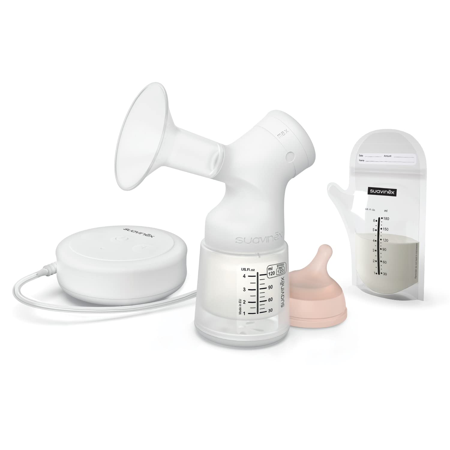 suavinex-tire-lait-lectrique-syst-me-de-double-r-gulation-inclut-biberon-anti-co image 1