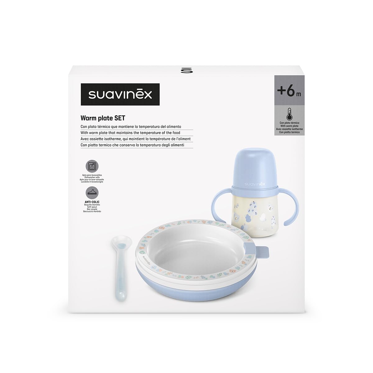 suavinex-kit-vaisselle-b-b-wild-free-bleu-assiette-thermique-430-ml-tasse-d-appr image 4