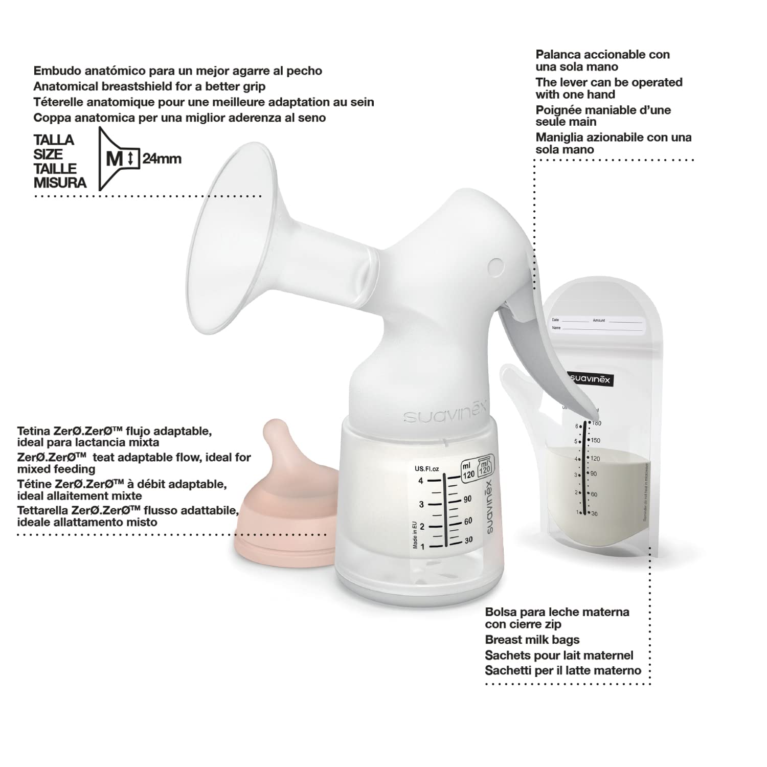 suavinex-tire-lait-manuel-silencieux-portable-avec-biberon-zero-zero-120-ml-3-sa image 5