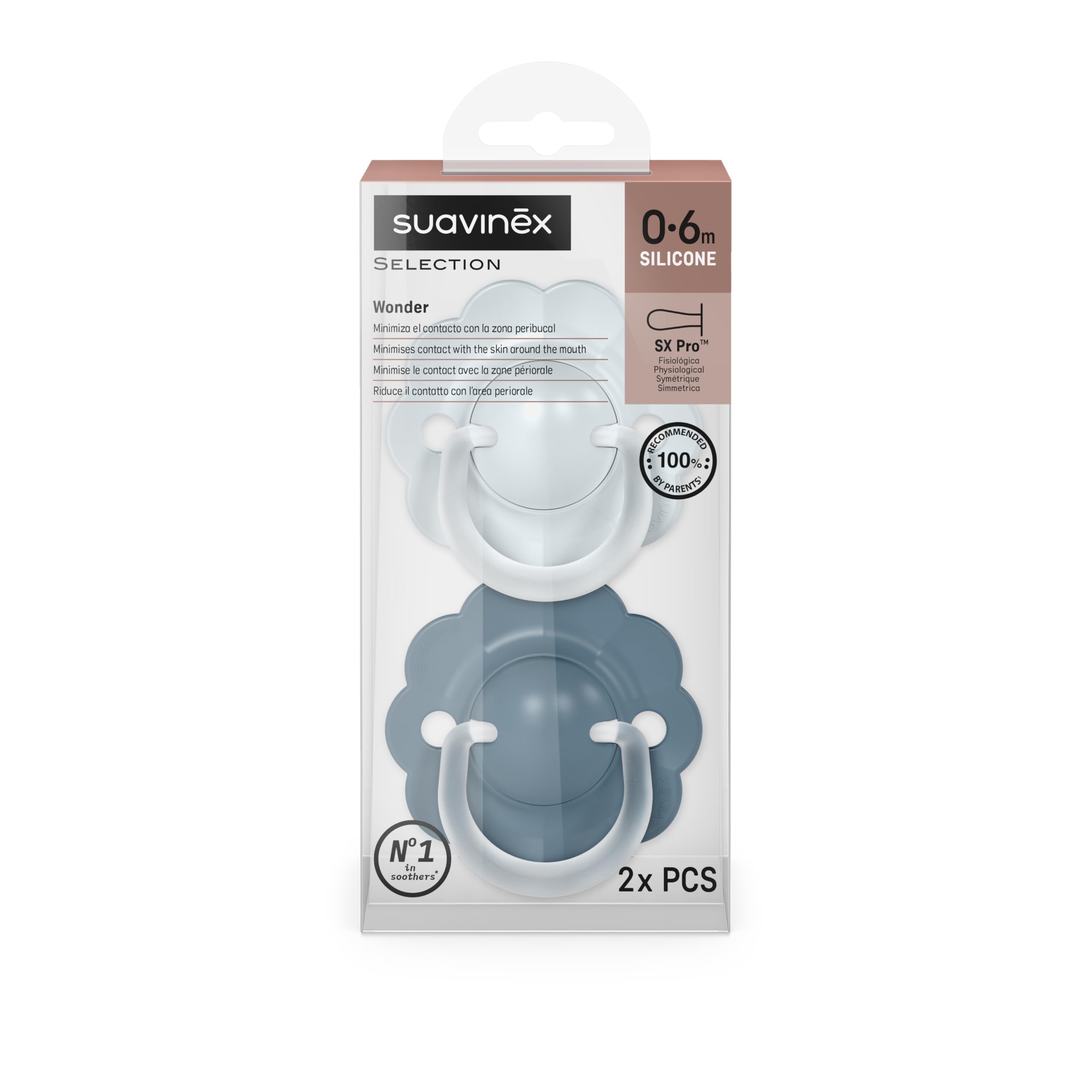 suavinex-lot-de-2-sucettes-wonderland-0-6-mois-t-tine-sym-trique-sx-pro-silicone image 6