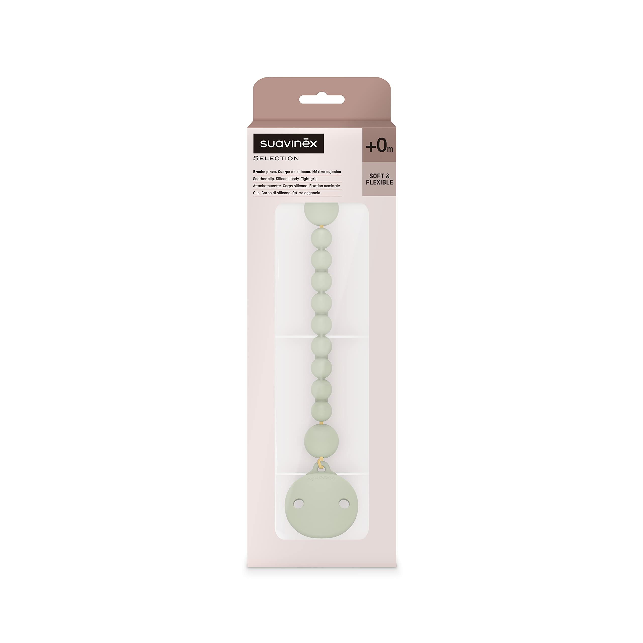 suavinex-colour-essence-attache-sucette-en-silicone-une-pi-ce-vert-b-b-s-0-mois image 2