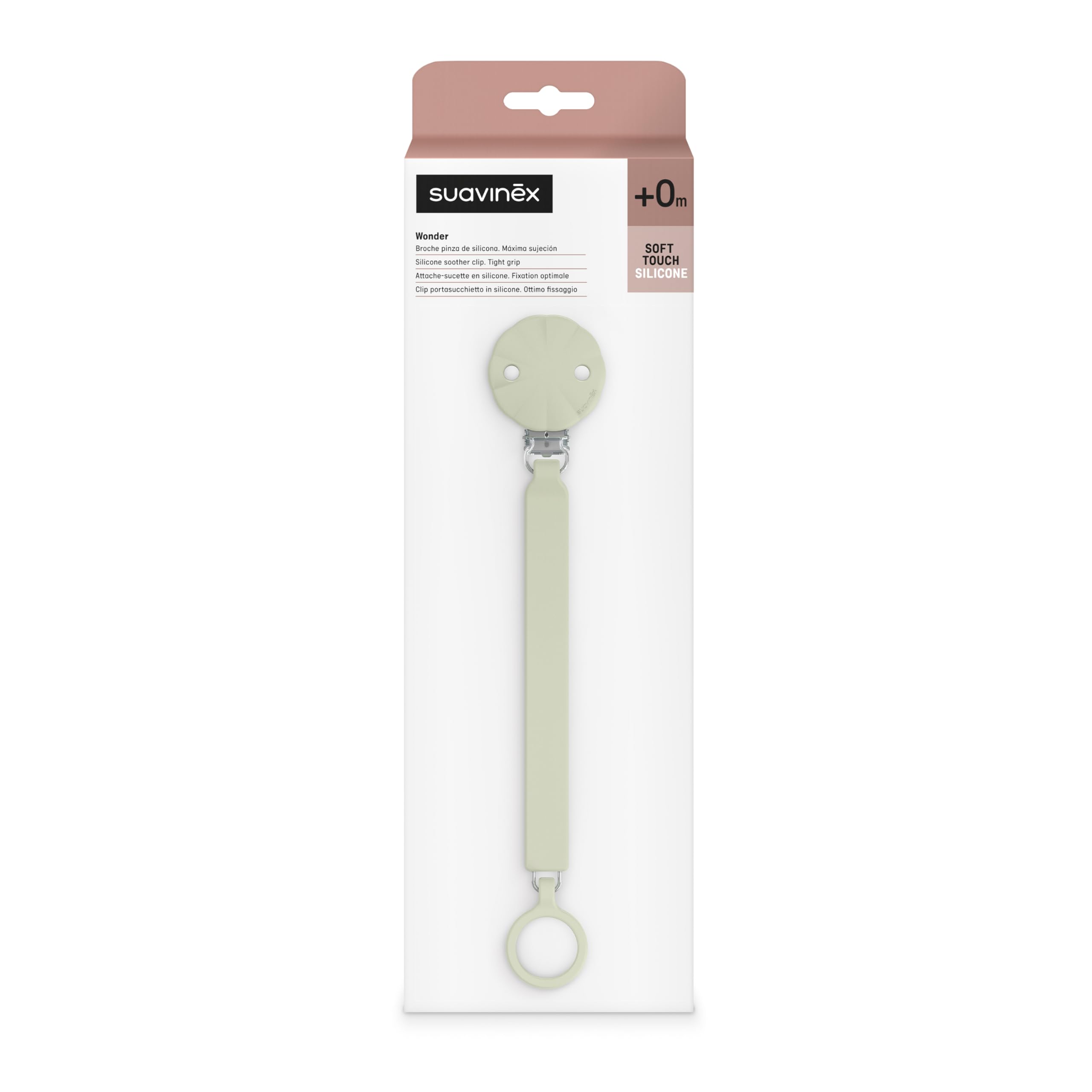 suavinex-attache-t-tine-attache-sucette-en-silicone-avec-ruban-plat-clip-plaque- image 2