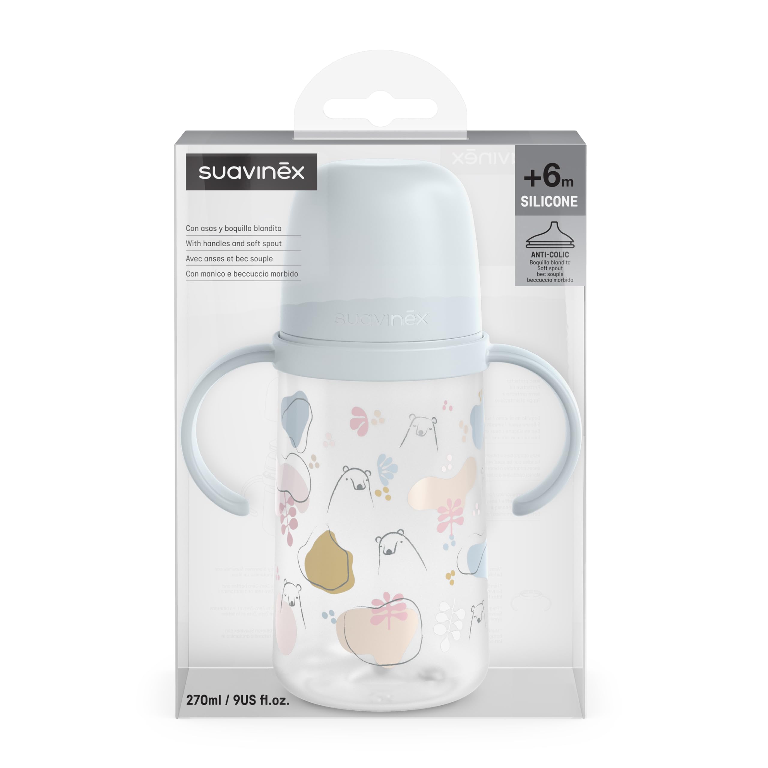 suavinex-bears-bleu-tasse-apprentissage-270-ml-avec-bec-souple-silicone-poign-es image 2