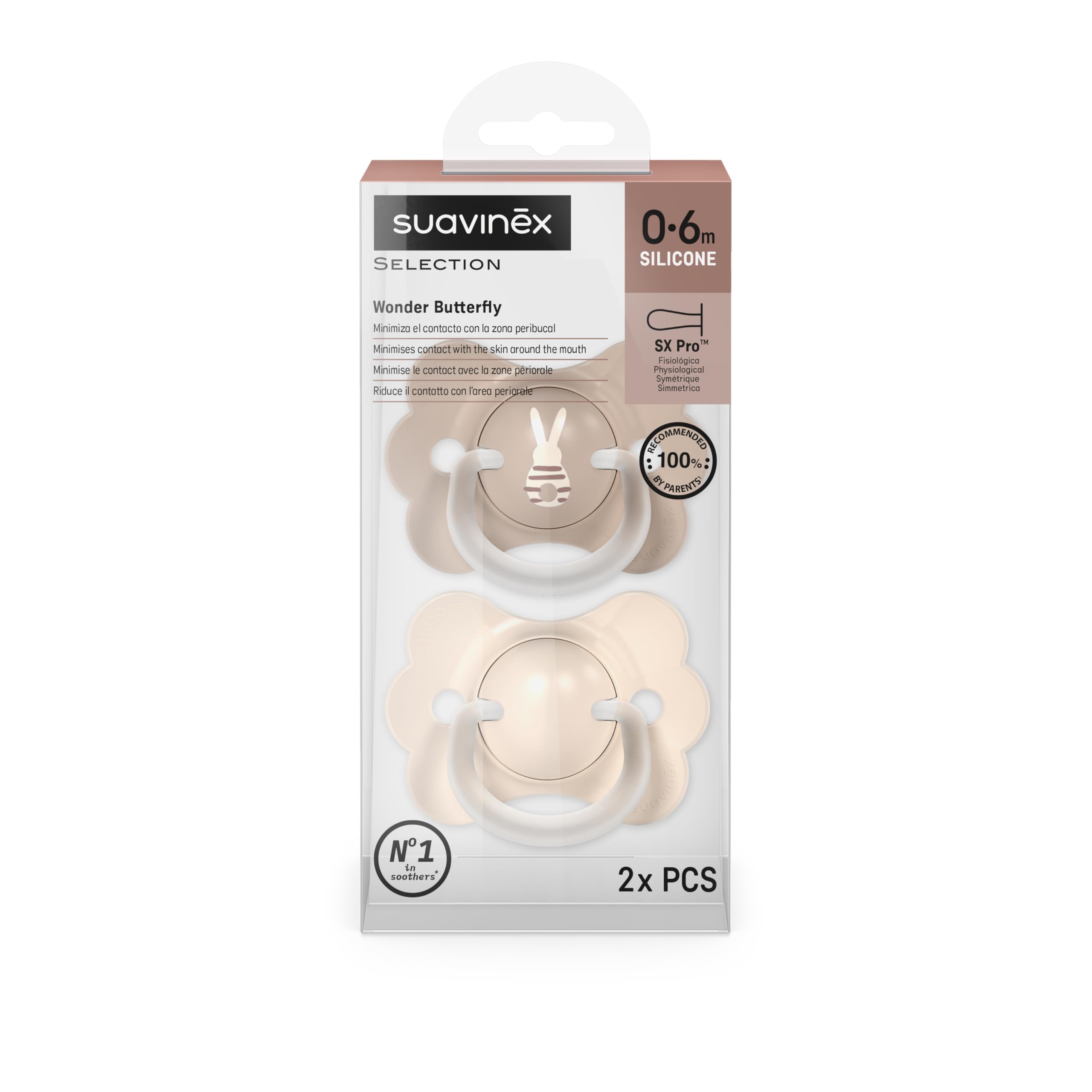 suavinex-lot-2-sucettes-wonderland-butterfly-0-6-mois-t-tine-sx-pro-silicone-r-v image 8