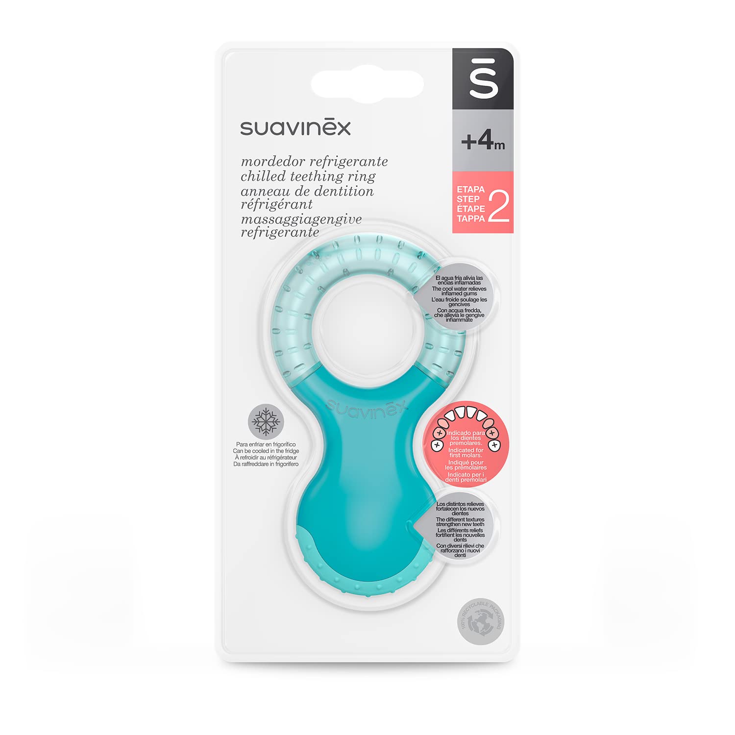suavinex-anneau-de-dentition-r-frig-rant-tape-2-4-mois-avec-reliefs-zones-dures- image 2
