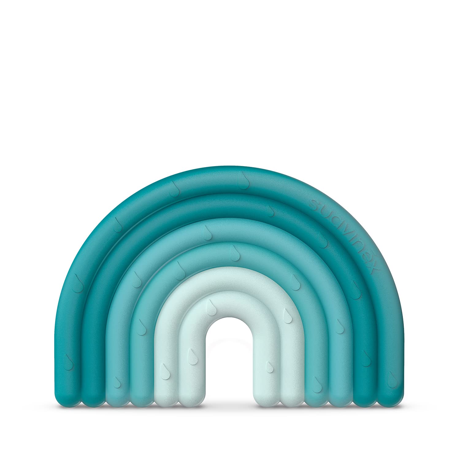 suavinex-anneau-de-dentition-en-silicone-arc-en-ciel-bleu-401435-0-mois-souple-e image 1
