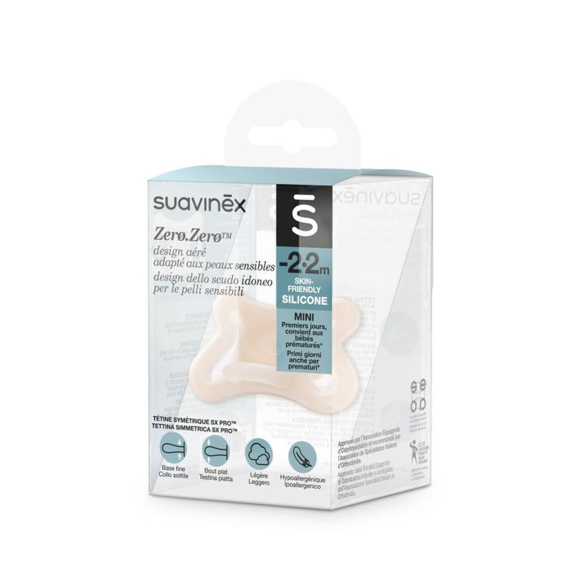 suavinex-zero-zero-sucette-naissance-mini-2-2-mois-t-tine-sym-trique-sx-pro-sili image 3