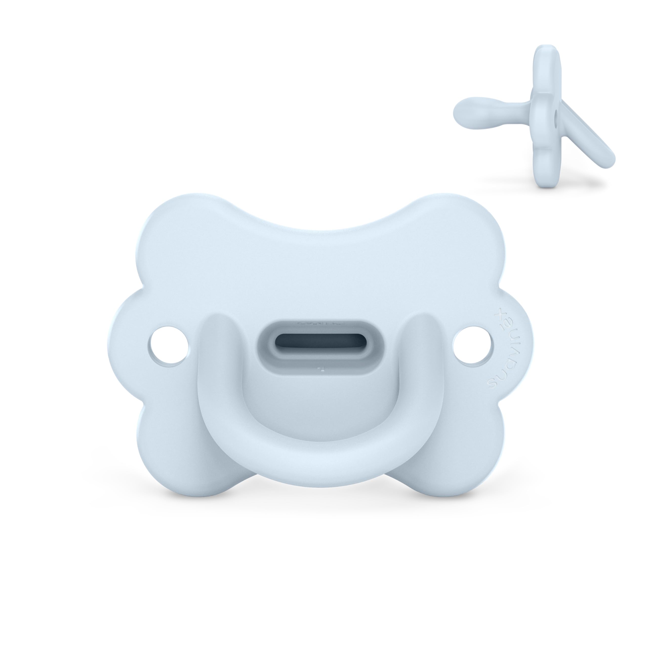 suavinex-sucette-tout-silicone-butterfly-nouveau-n-0-6-mois-avec-t-tine-sym-triq image 1
