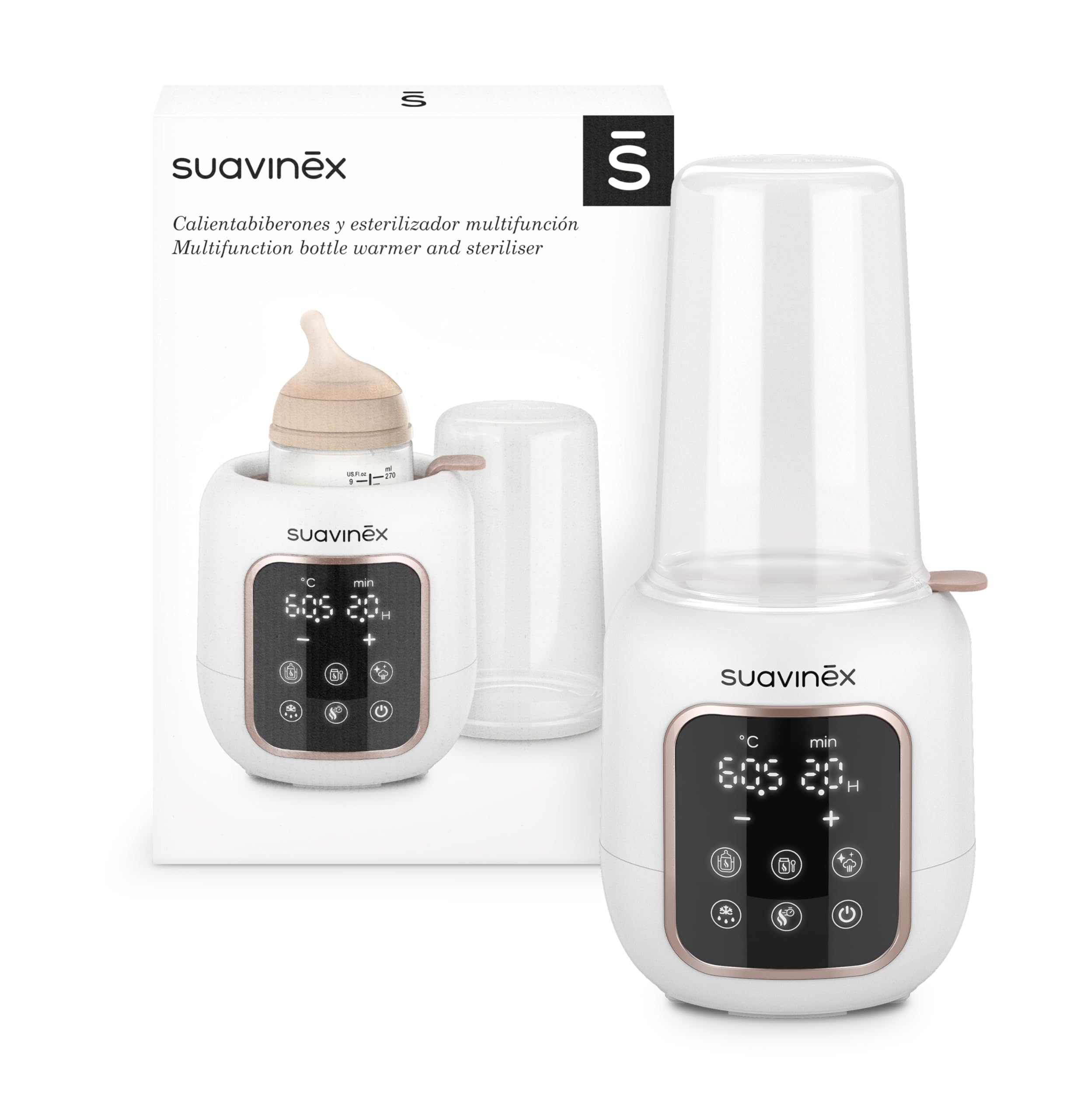suavinex-chauffe-biberon-et-st-rilisateur-2-en-1-5-modes-d-cong-lation-rapide-pe image 1