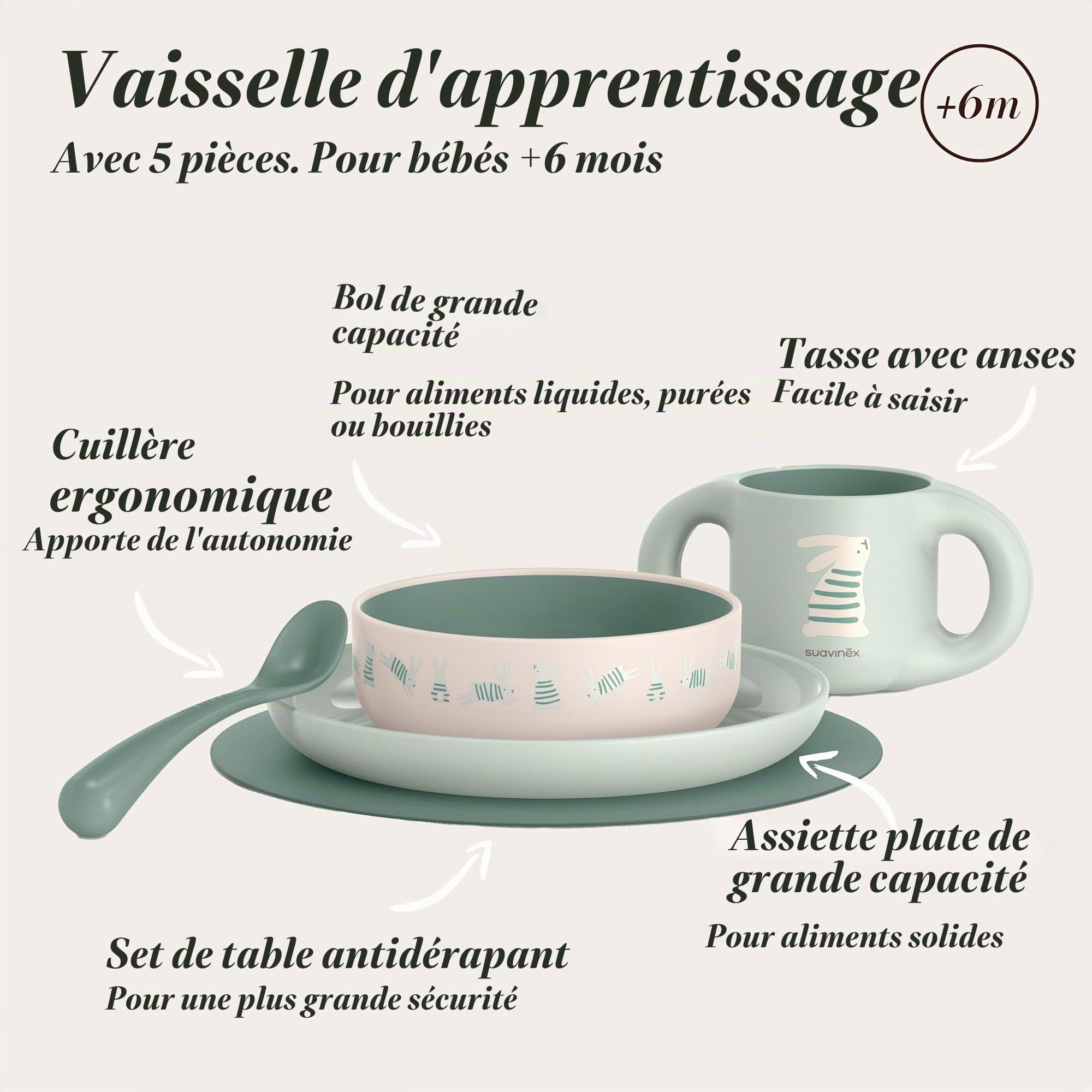 suavinex-set-vaisselle-b-b-hygge-5-pi-ces-assiette-bol-tasse-200-ml-cuill-re-nap image 3