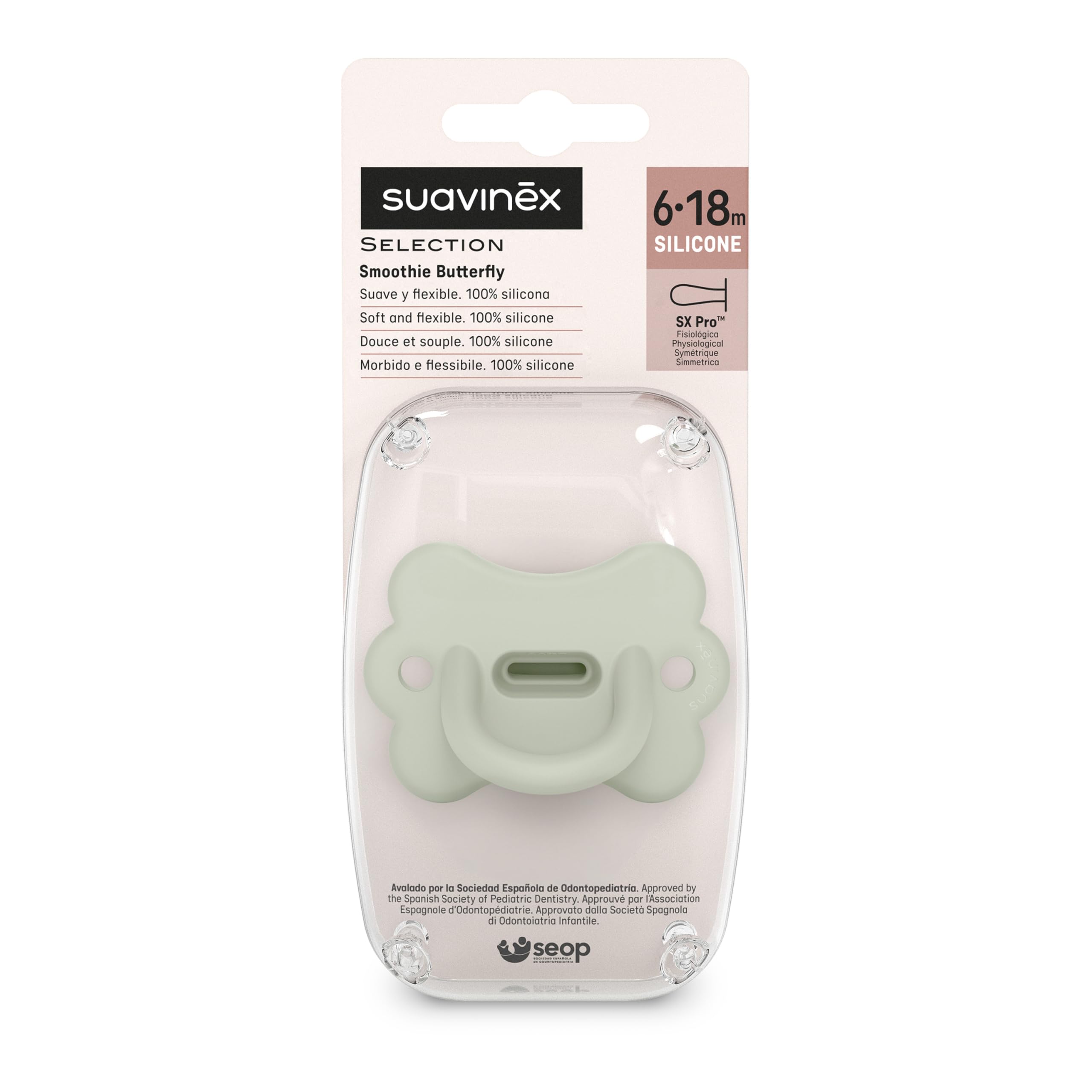 suavinex-sucette-butterfly-tout-silicone-sx-pro-6-18-mois-r-versible-ultra-douce-2 image 4