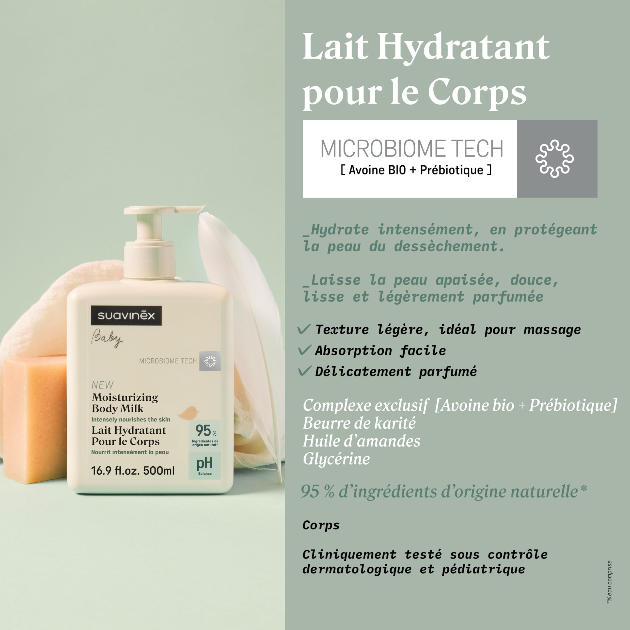 suavinex-lait-corps-b-b-500-ml-hydratant-peaux-sensibles-95-origine-naturelle-pr image 3