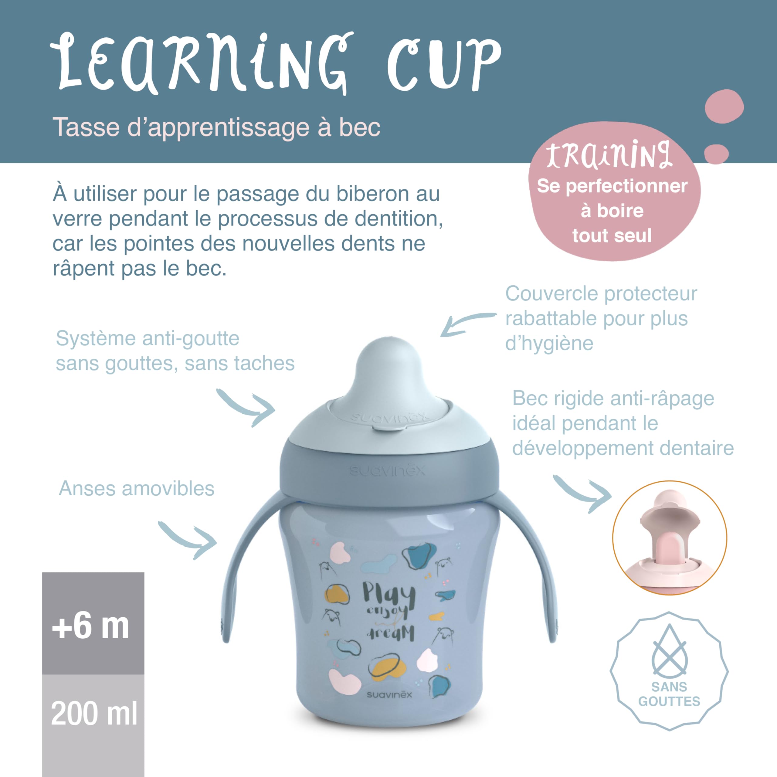 suavinex-tasse-apprentissage-200-ml-avec-bec-rigide-anti-r-page-anti-fuite-couve image 5