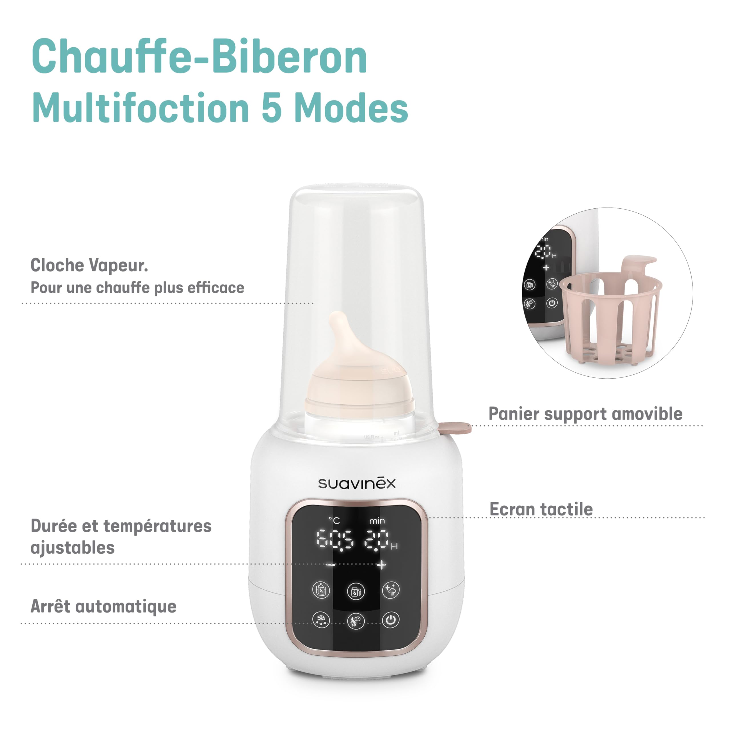 suavinex-chauffe-biberon-et-st-rilisateur-2-en-1-5-modes-d-cong-lation-rapide-pe image 2