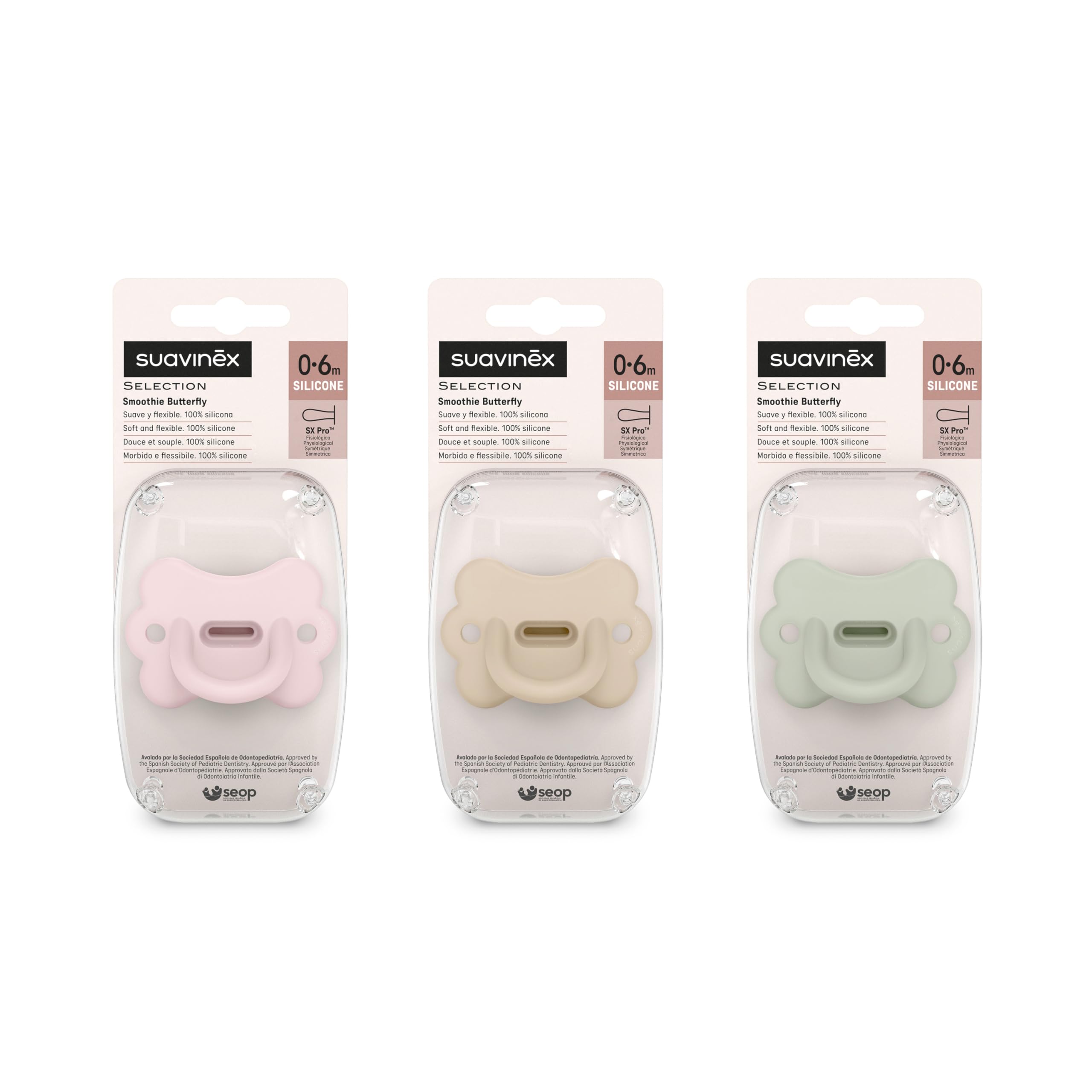 suavinex-butterfly-sx-pro-lot-de-3-sucettes-tout-silicone-0-6-mois-nouveau-n-s-t image 3