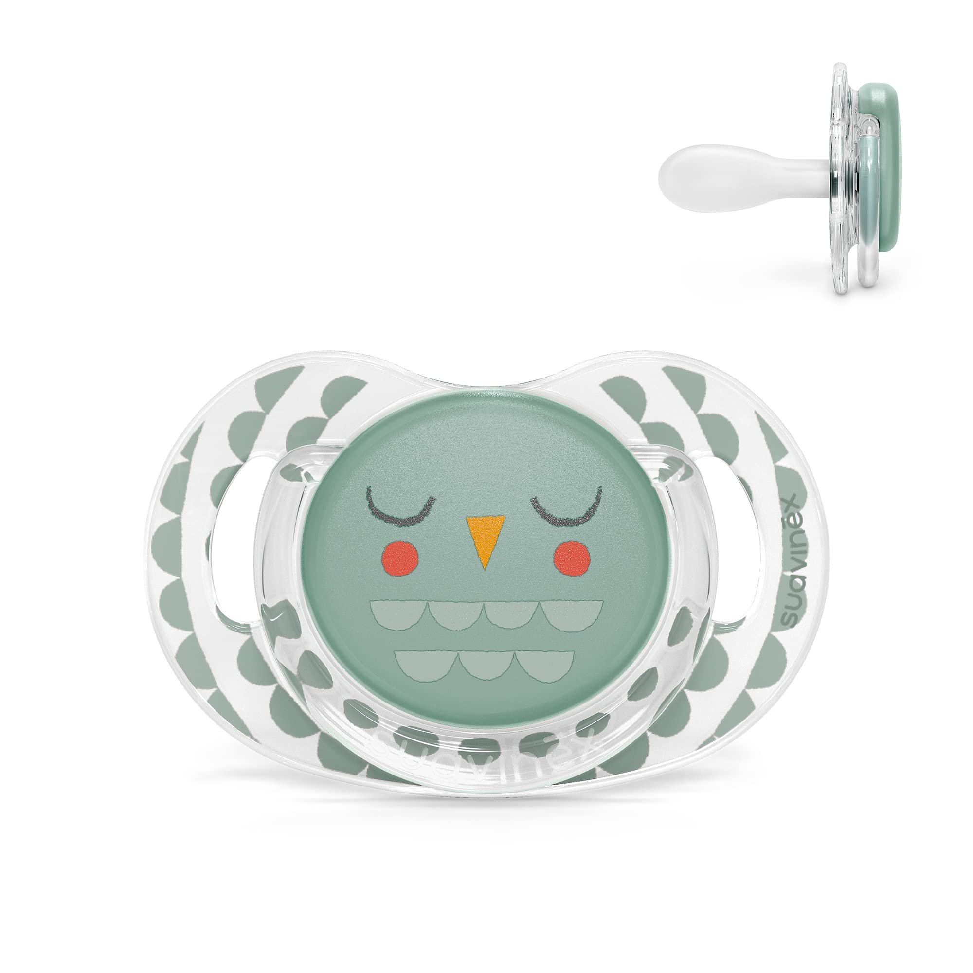 suavinex-bonhomia-sucette-sx-pro-sym-trique-silicone-ultra-plate-r-versible-vert image 1