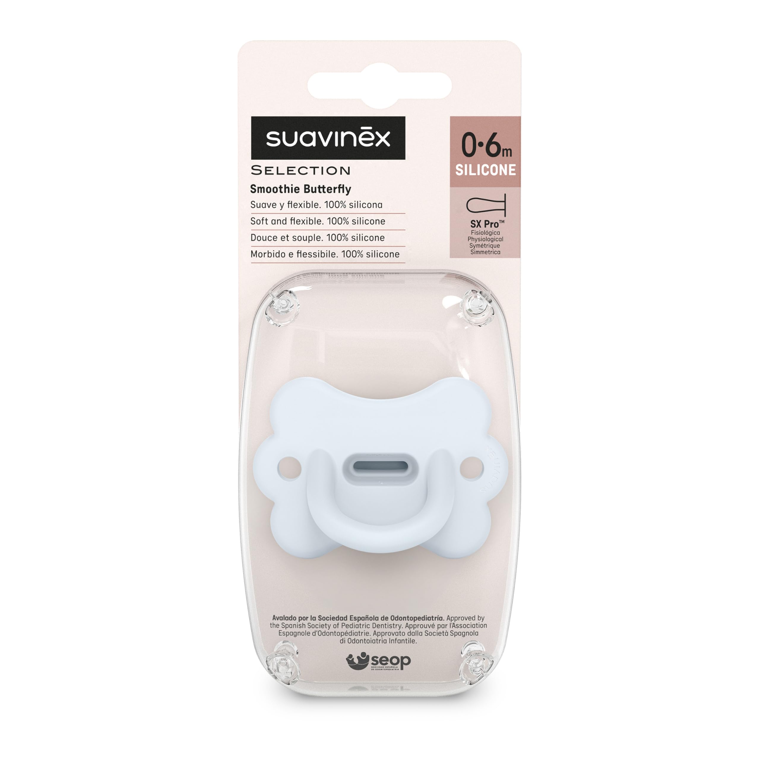 suavinex-sucette-tout-silicone-butterfly-nouveau-n-0-6-mois-avec-t-tine-sym-triq image 4
