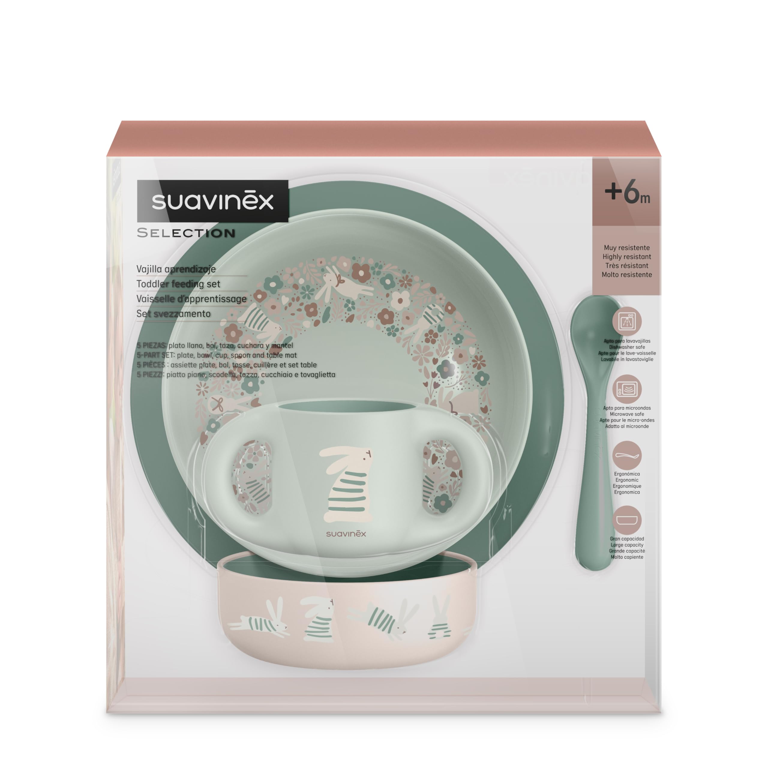 suavinex-set-vaisselle-b-b-hygge-5-pi-ces-assiette-bol-tasse-200-ml-cuill-re-nap image 4