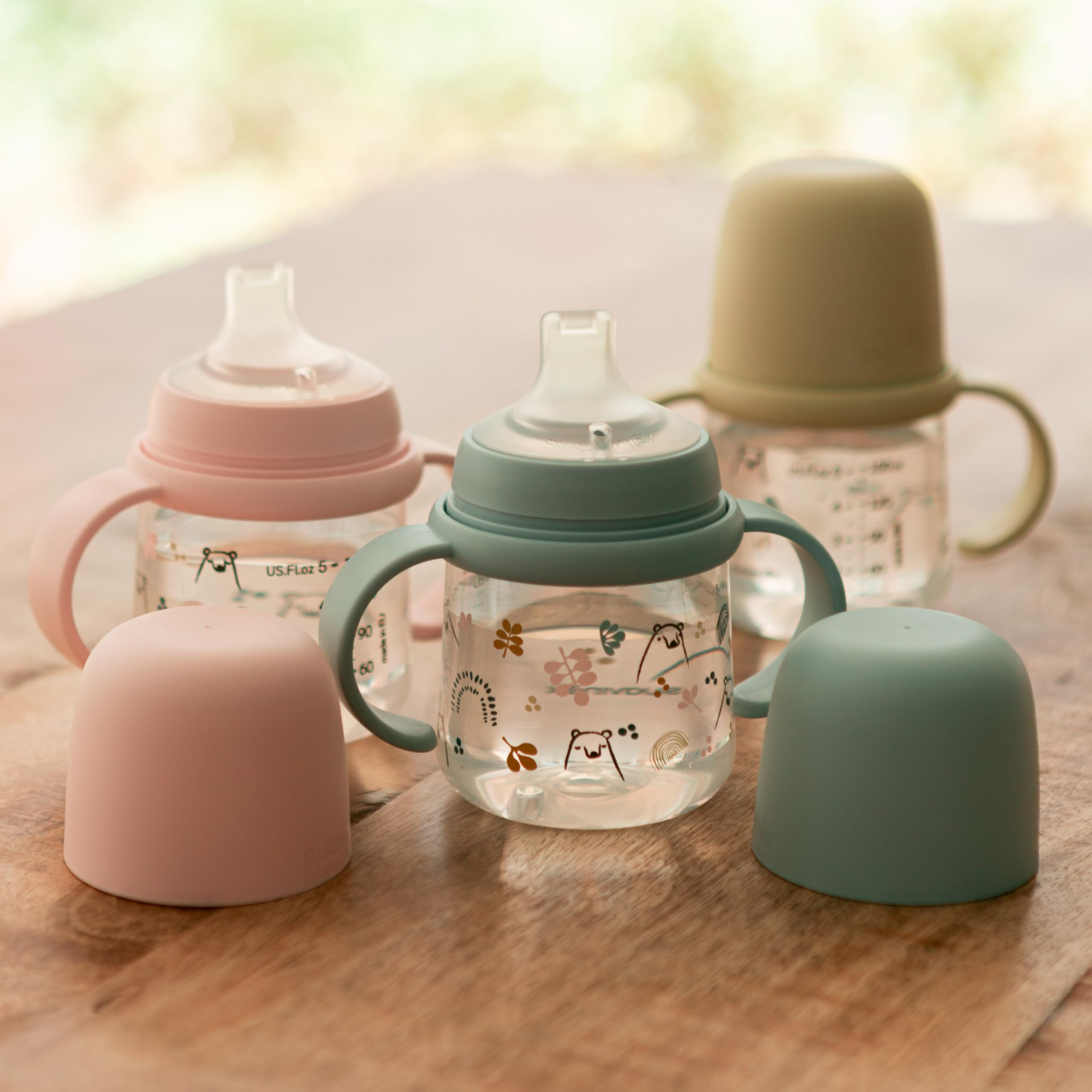suavinex-biberon-anses-bears-rose-150-ml-tasse-apprentissage-bec-souple-silicone image 5