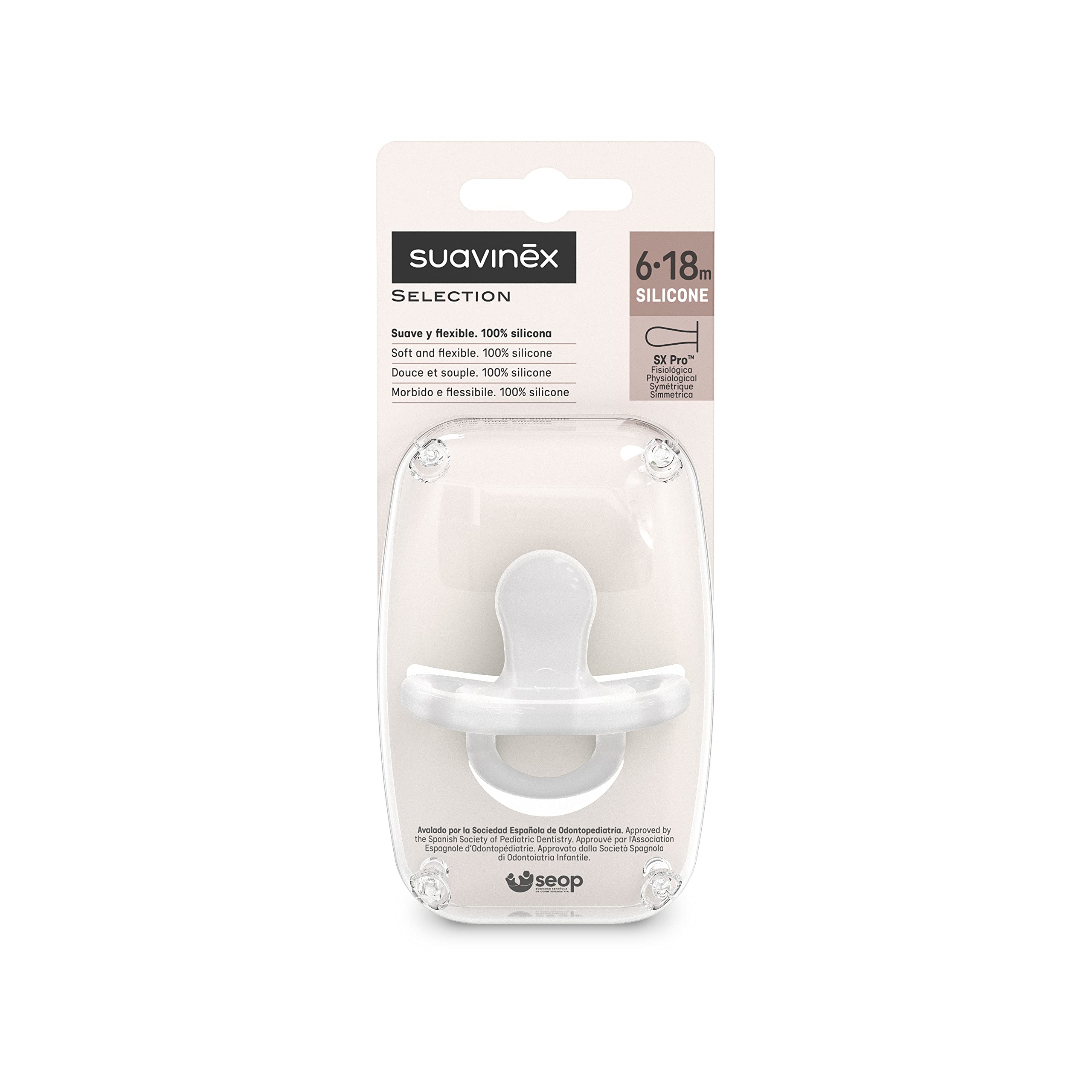 suavinex-colour-essence-sucette-tout-silicone-6-18-mois-avec-t-tine-sym-trique-s image 3